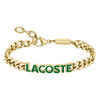 Bracelet LACOSTE script acier doré vert longueur 18 cm - vue V1