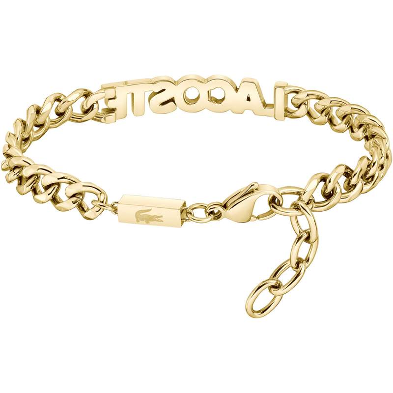 Bracelet LACOSTE script acier doré vert longueur 18 cm - vue 3
