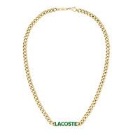 Collier LACOSTE umpire acier vert longueur 55 cm