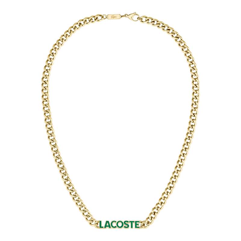 Collier LACOSTE umpire acier vert longueur 55 cm - vue 1