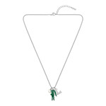 Collier LACOSTE umpire acier vert longueur 60 cm - vue 1