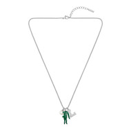 Collier LACOSTE umpire acier vert longueur 60 cm