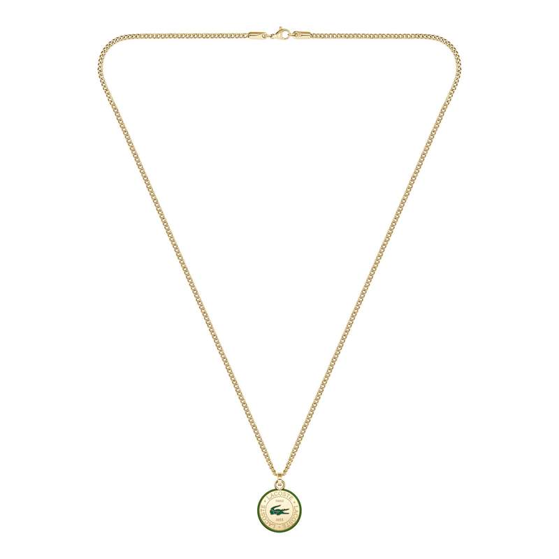 Collier LACOSTE vigor acier doré vert longueur 60 cm - vue 1