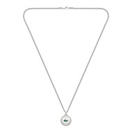 Collier LACOSTE matchpoint acier doré perles longueur 60 cm