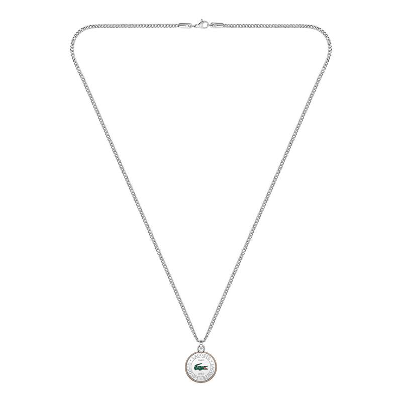 Collier LACOSTE matchpoint acier doré perles longueur 60 cm - vue 1