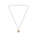 Collier LACOSTE matchpoint acier doré perles longueur 60 cm - vue 3