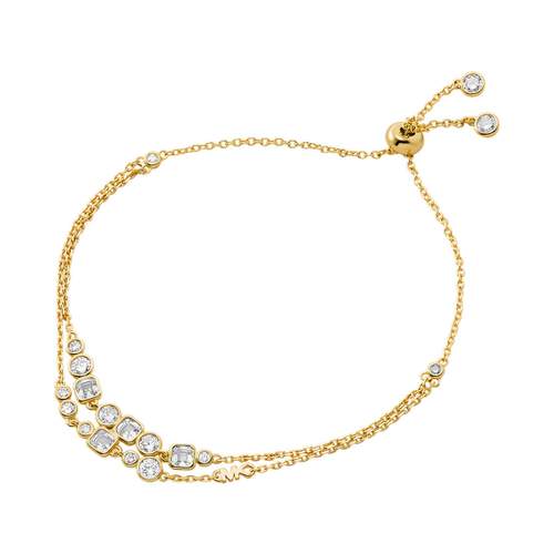 Bracelet MICHAEL KORS argent doré oxyde de zirconiums longueur 22 cm