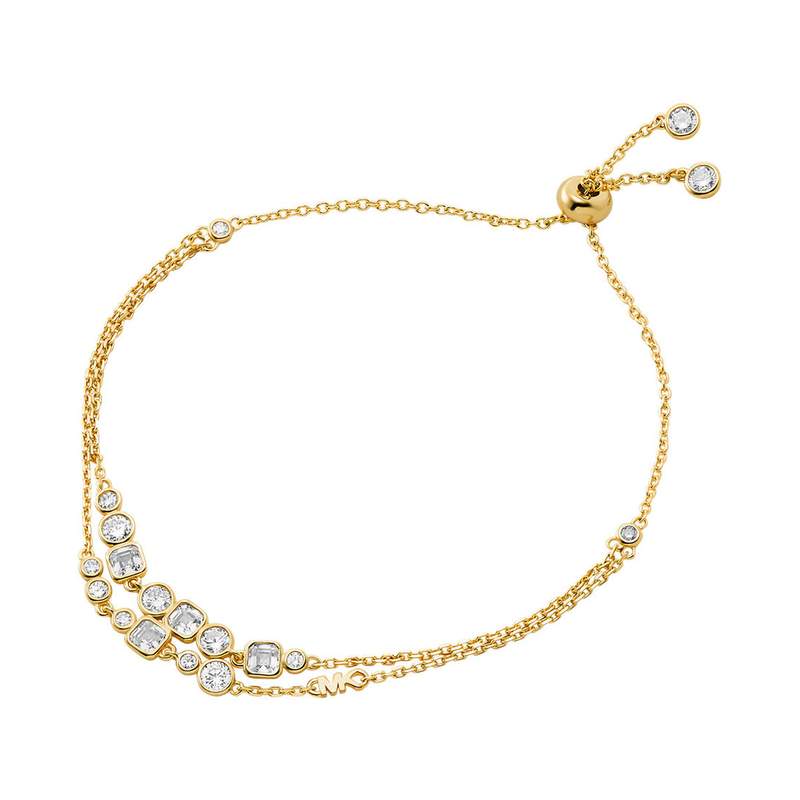 Bracelet MICHAEL KORS argent doré oxyde de zirconiums longueur 22 cm - vue 1