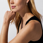 Boucles d'oreille MICHAEL KORS argent oxyde de zirconiums - vue porté 1