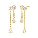 Boucles d'oreille MICHAEL KORS argent doré oxyde de zirconiums - vue 1