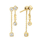Boucles d'oreille MICHAEL KORS argent doré oxyde de zirconiums - vue 2