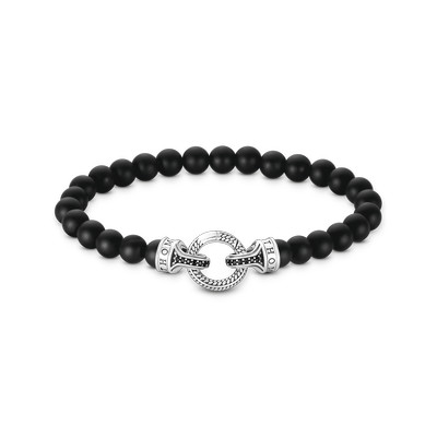 Bracelet THOMAS SABO argent obsidiennes noir