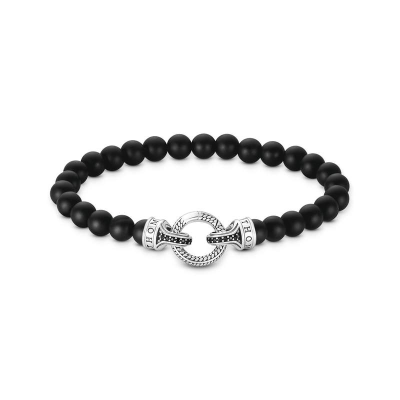 THOMAS SABO Silver Bracelet with Black Obsidian - View 1