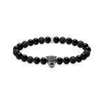 Bracelet THOMAS SABO argent black cat obsidiennes noir - vue 1
