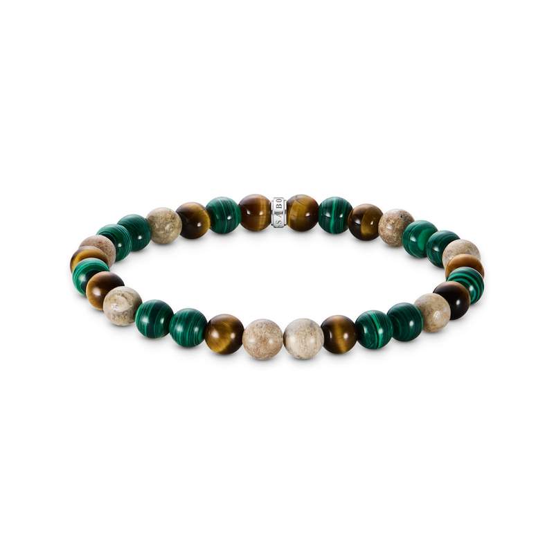 Bracelet THOMAS SABO argent pierre synthétiques vert - vue 1