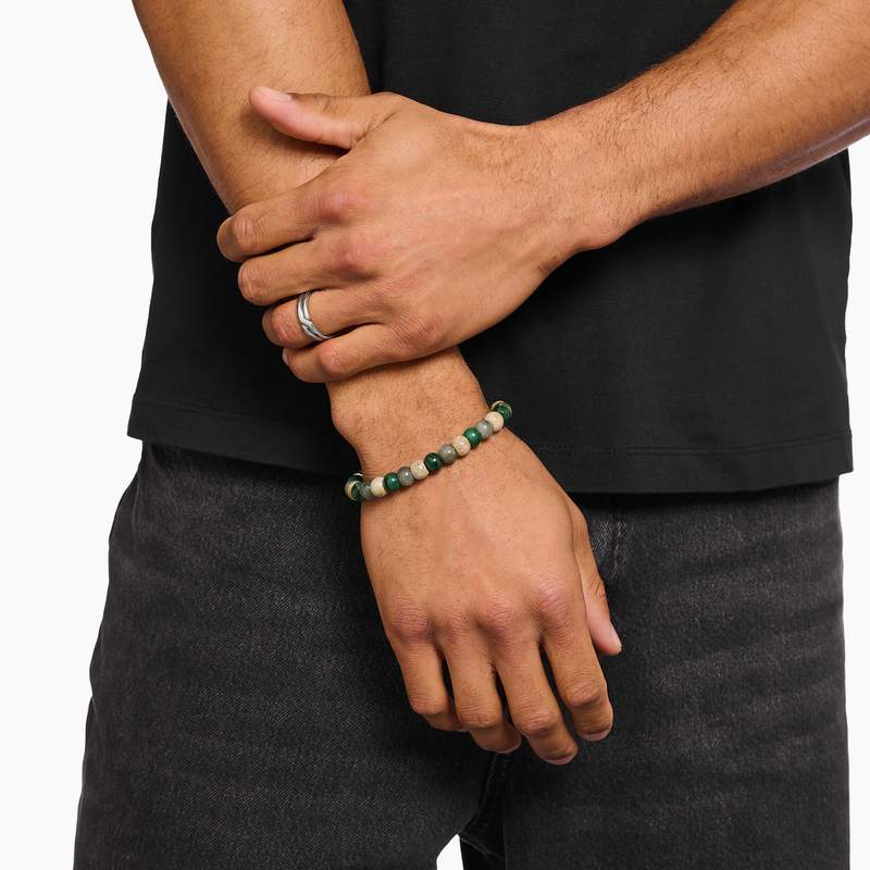 Bracelet THOMAS SABO argent labradorites - vue porté 1