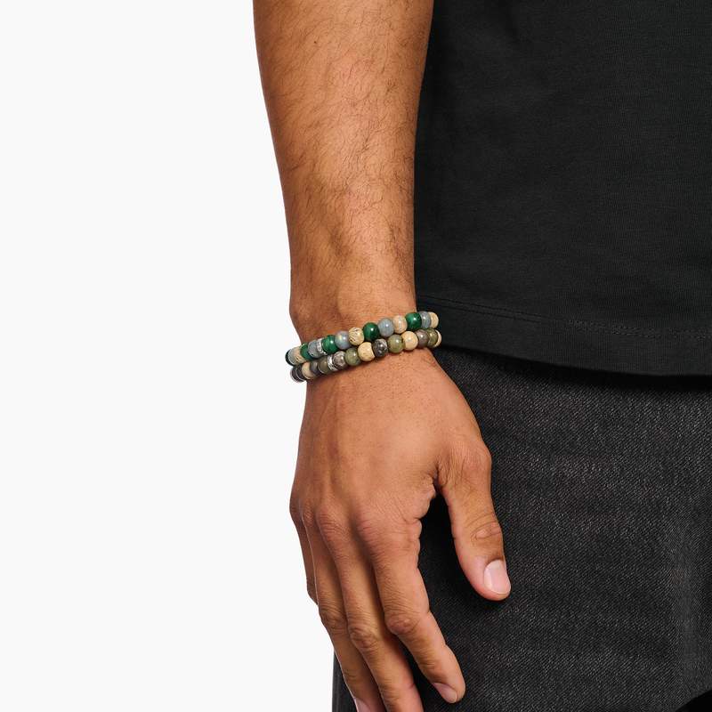 Bracelet THOMAS SABO argent labradorites - vue porté 2