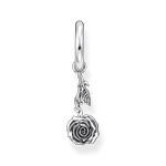 Boucle d'oreille individuelle THOMAS SABO argent motif rose - vue 1