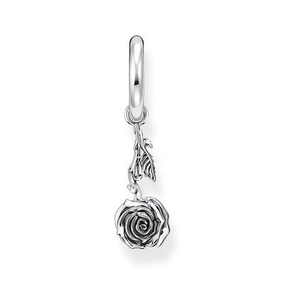 Boucle d'oreille individuelle THOMAS SABO argent motif rose - vue 1