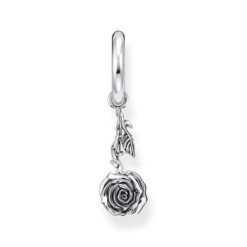 THOMAS SABO individual earring, silver with pink motif