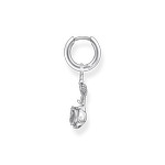Boucle d'oreille individuelle THOMAS SABO argent motif rose - vue 2