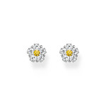 Boucles d'oreille THOMAS SABO argent fleur oxyde de zirconiums - vue D1