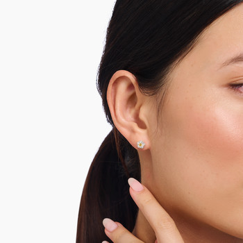 Boucles d'oreille THOMAS SABO argent fleur oxyde de zirconiums