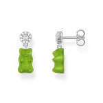 Boucles d'oreille THOMAS SABO argent ourson vert oxyde de zirconiums - vue 1