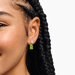 Boucles d'oreille THOMAS SABO argent ourson vert oxyde de zirconiums - vue porté 1