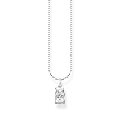 Collier THOMAS SABO argent ourson gris 50cm