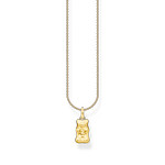 Collier THOMAS SABO argent doré jaune ourson 50cm - vue 1