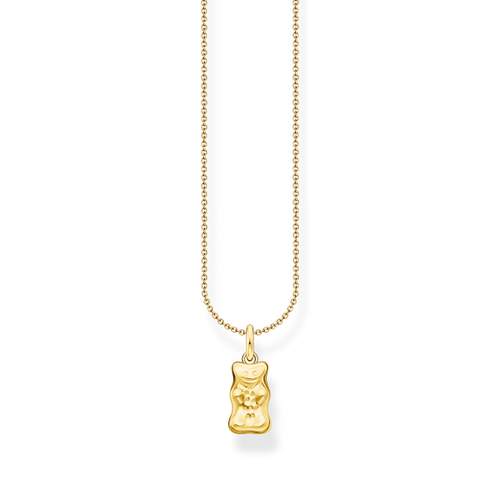 Collier THOMAS SABO argent doré jaune ourson 50cm