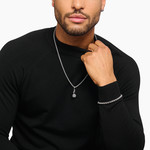 Pendentif THOMAS SABO argent motif rose - vue porté 2