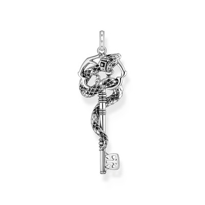 Pendentif THOMAS SABO argent clé et serpent oxyde de zirconiums - vue 1