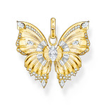 Pendentif THOMAS SABO argent doré jaune papillon oxyde de zirconiums - vue 1
