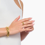 Bague THOMAS SABO argent doré jaune - vue porté 1