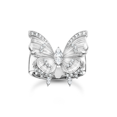 Bague THOMAS SABO argent papillon oxyde de zirconiums - vue 1