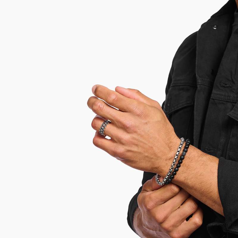 Ring THOMAS SABO zilver zwart zirkoniumoxide - gedragen 2 bekijken