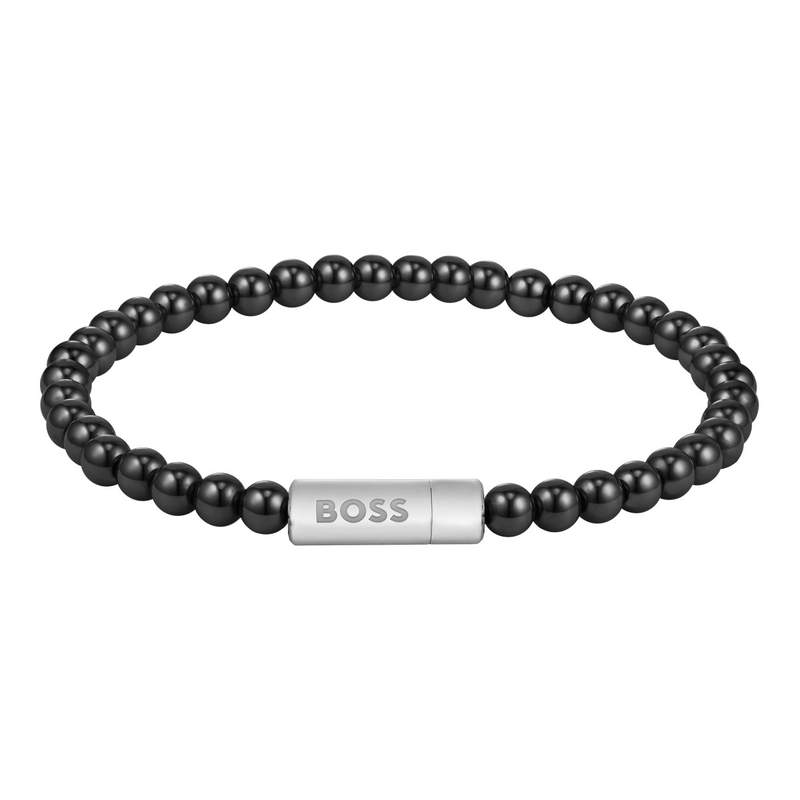 Bracelet BOSS SPHERE BEADS acier noir - vue 2