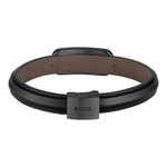 Bracelet BOSS KODE cuir noir - vue 2