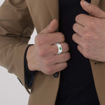 Bague LACOSTE arthor acier inoxydable - vue porté 1