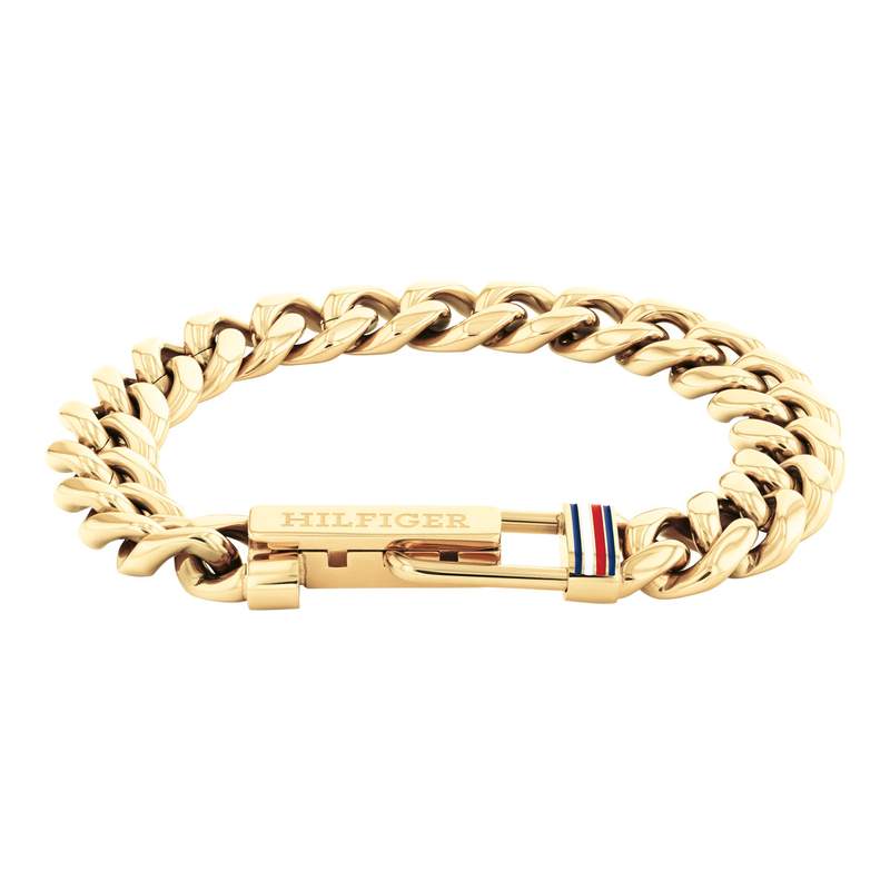 Bracelet TOMMY HILFIGER ROUND BRAIDED acier doré - vue 1