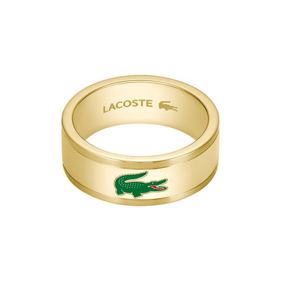 Bague LACOSTE arthor acier inoxydable doré