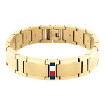 Bracelet TOMMY HILFIGER ROUND BRAIDED acier doré - vue 1