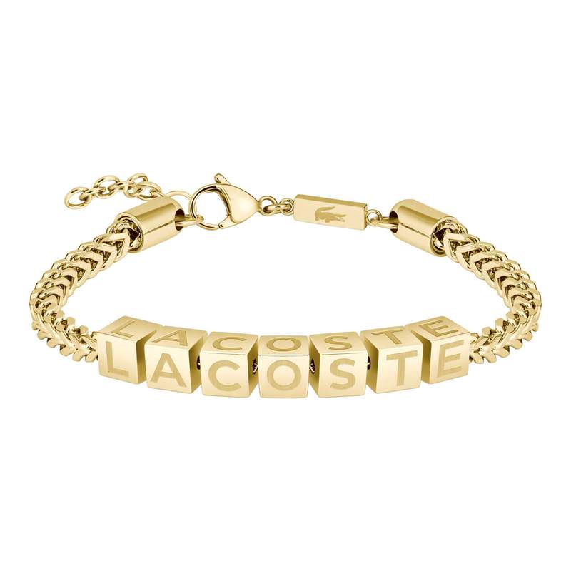 Bracelet LACOSTE SCRIPT acier inoxydable doré - vue 1