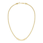 Chaine LACOSTE script acier inoxydable doré - vue 3