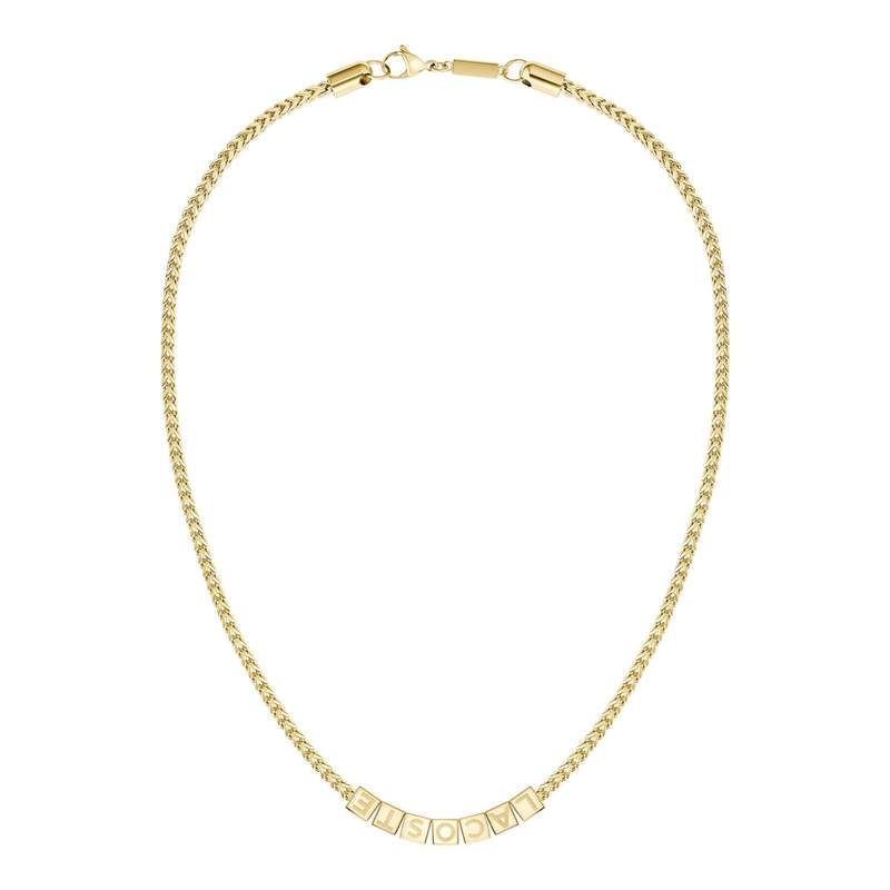 Chaine LACOSTE script acier inoxydable doré - vue 3