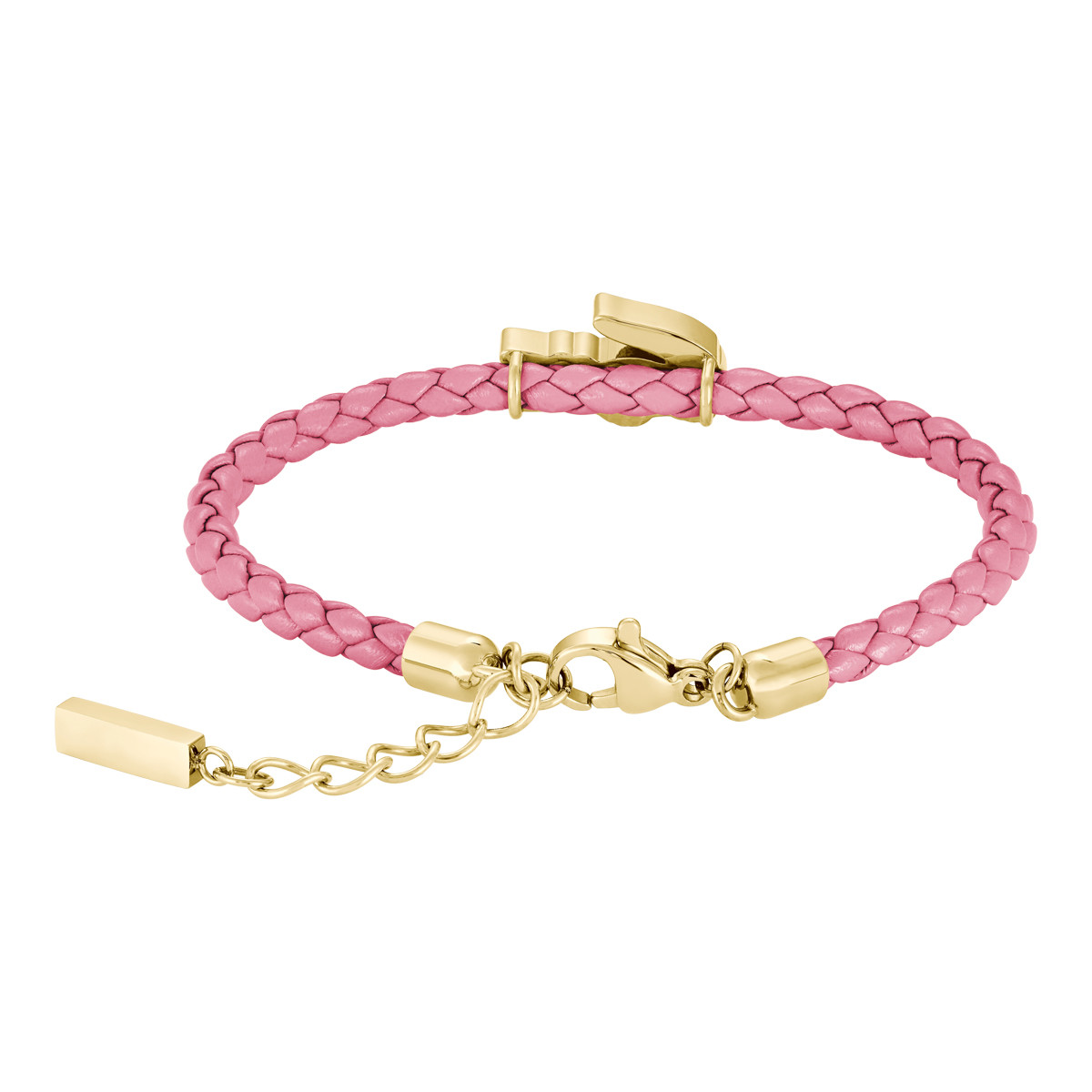 Bracelet LACOSTE CUTIE CROC cuir rose - vue 3