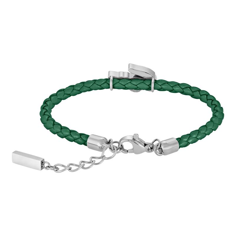 Bracelet LACOSTE CUTIE CROC cuir vert - vue 3
