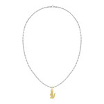 Chaine LACOSTE arthor acier inoxydable bicolore - vue 3